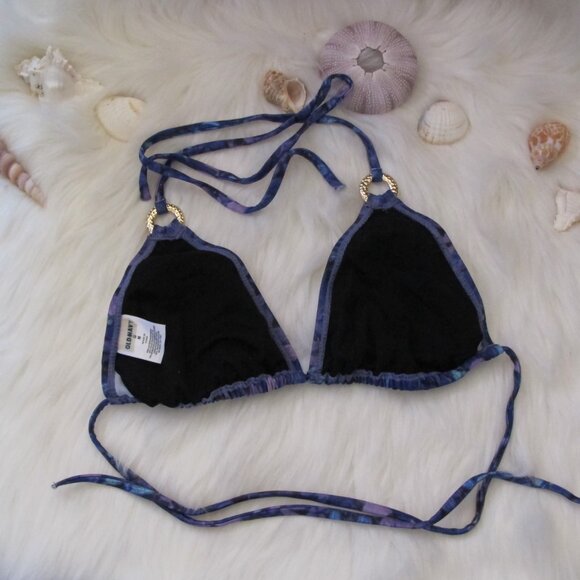 Sexy Violet and Blue Floral Bikini Top - Picture 4 of 7